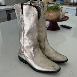 Zara Light Gold Women's Cowboy Boots